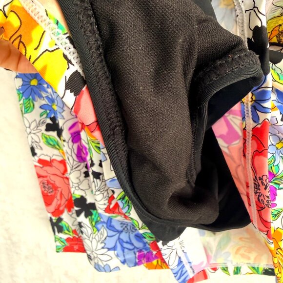 FIT 4U Floral Flounce Ruffle Romper Adjustable Strap One Piece Swimsuit 16 NEW - Picture 6 of 7